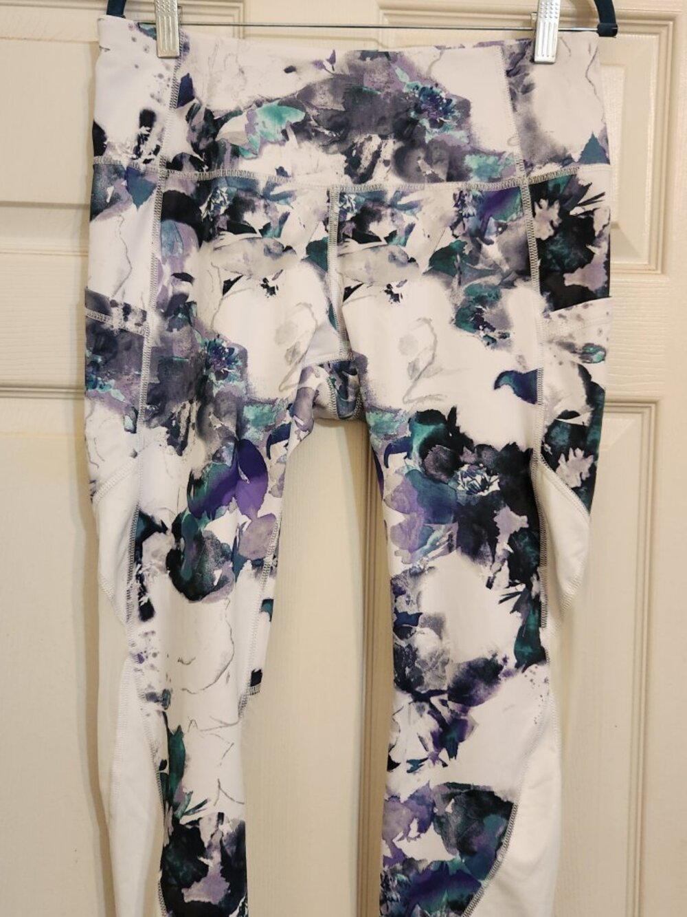 Apana Purple Floral Leggings Size L